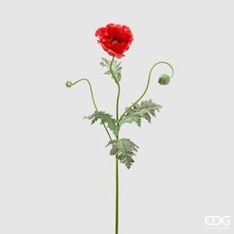 Umělá květina vlčí mák červený, 96x13 cm