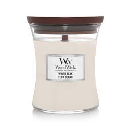 Woodwick - White Teak sviečka, váza stredná 275 g