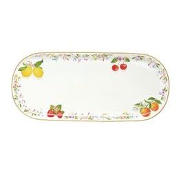 Porcelánový servírovací podnos Fancy Fruit 34x15cm, Easy Life
