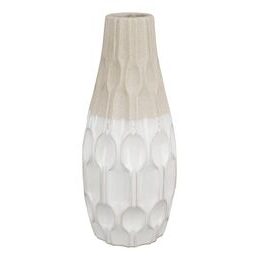 Keramická váza Livorno krémovo-hnědá, 13x13x30 cm