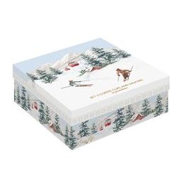 Vianočný porcelánový podnos Chalet 35x15cm, Easy Life