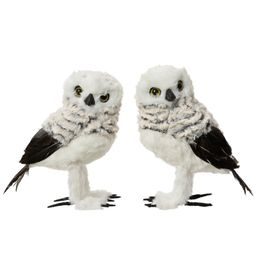 Vánoční dekorace sova malá 1ks, 11x14x21 cm