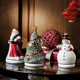 Christmas Toys Svícen, Santa u stromečku, 23 cm