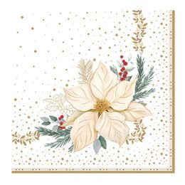 Vánoční papírové ubrousky White Elegance 33x33cm, Easy Life