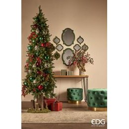 Vánoční strom zelený se světly s kovovým stojanem 210 cm 480 MINILED