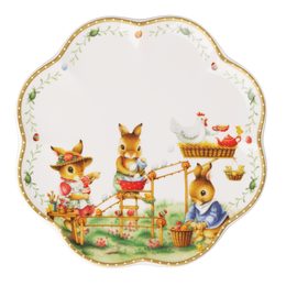 Annual Easter Edition 2026 talíř zajíček Anna, Max a Paul 22,3 cm, Villeroy & Boch