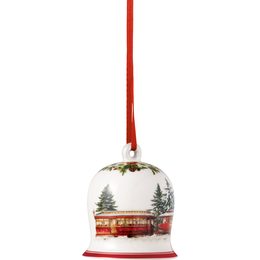 Sklenená ozdoba synčeka červená / ružová 8cm, 1ks
