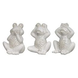 Porcelánová dekorácia žaba Frog sivá 1ks, 15x9,5x16 cm