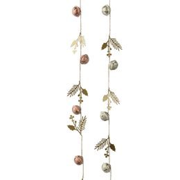 Vánoční dekorace kovová girlanda rolničky 1ks, 120x7x4 cm