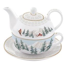 Porcelánová souprava čaj pro jednoho lyžaři 350ml Chalet, Easy Life