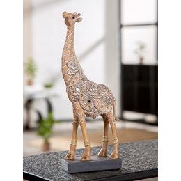 Dekorace figura žirafa Elody hnědá, 6x12,5x35,5 cm