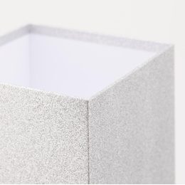 Dárková krabička s flitry stříbrná, 19x19 cm