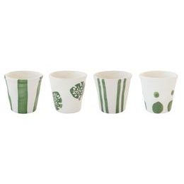 Porcelánová sada hrnků na espresso bez ucha 4ks Caffe Fantasia 60 ml Džungle, Easy Life