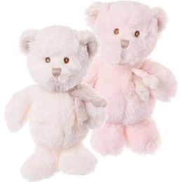Plyšový medvídek Maxime bílý/růžový 1ks, 15 cm
