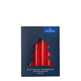 Winter Specials dlouhá svíčka červená set 24ks 10x1,5 cm, Villeroy & Boch