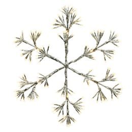 Vianočná dekorácia hviezda s LED svetlami a blikajúcim efektom zlatá, 8x38 cm