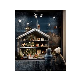 Vánoční závěsná dekorace hvězda, 20x45 cm