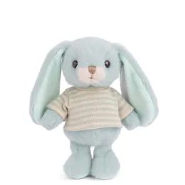 Plyšový zajíček v triku Bouncy Bunny modrý, 15 cm