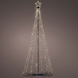 Vánoční venkovní dekorace strom s LED osvětlením, 100x240 cm