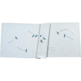 Běhoun na stůl Danny světle modrý s květy 50x150cm, Sander