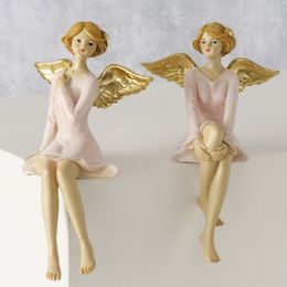 Anjel so zlatými krídlami, 9x6x16 cm