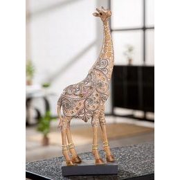 Dekorace figura žirafa Elody hnědá, 6x12,5x35,5 cm