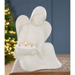 Vánoční anděl v bílých šatech, 5,5x8x16 cm