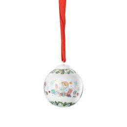Vianočná porcelánová ozdoba mini guľa, Hračky, Vianočné radovánky 2025, 5 cm, Rosenthal