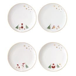 Vianočná porcelánová súprava tanierov 2ks Let it Snow 16 cm, Easy Life