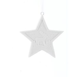 Vianočná sklenená ozdoba hviezda 1ks, 8 cm