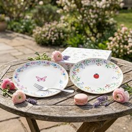 Porcelánový hrnek se sítkem a pokličkou na čaj Fancy Garden 450ml, Easy Life