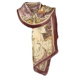 Hodvábny šál La Dame Aux Camelias 40x160cm, Alfons Mucha
