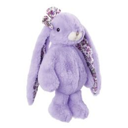 Plyšový zajíček Friendly Kanina květované uši fialový, 30 cm
