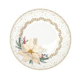 Vánoční dezertní talíř White Elegance 19cm, Easy Life