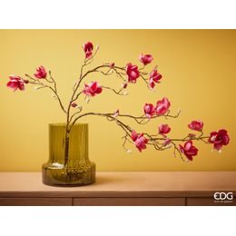 Umělá květina větvička magnolie bílá, 53 cm