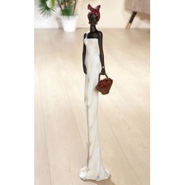 Dekorace figura Afričanka Tortuga s nádobou, 16x16,5x82 cm