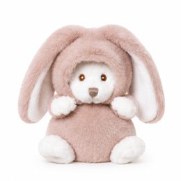 Plyšový medvídek Ziggy Pastelle zajíček tmavě růžový, 15 cm