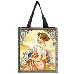 Dámska taška cez rameno Summer Alfons Mucha, 35x32x12 cm