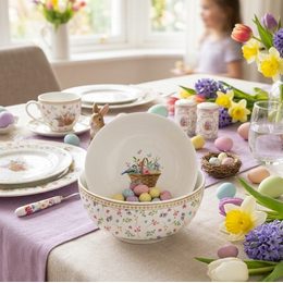 Velikonoční servírovací dělený tác Spring Bloom 25x25cm, Easy Life