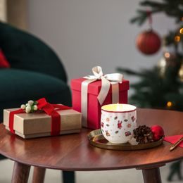 Skleněný svícen pohár Manou s růžemi 40cm