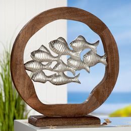 Keramická dekorácia ryba biela, 15x19 cm