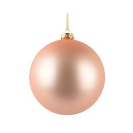 Vánoční skleněná ozdoba koule matná broskvová, 10 cm