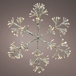 Vánoční dekorace sněhová vločka s LED osvětlení s blikajícím efektem, 5x72x78 cm