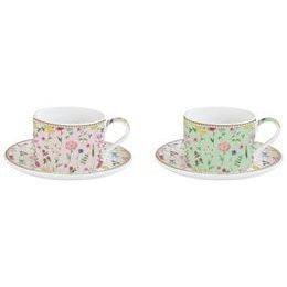 Porcelánová šálka a podšálka 2ks 240ml Meadow Flowers, Easy Life