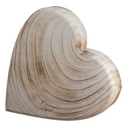 Dřevěná dekorace srdce Core hnědé, 6x20x20 cm