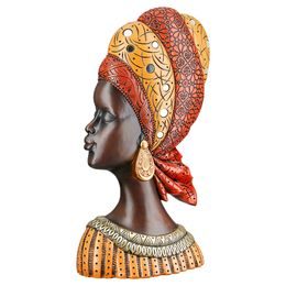 Dekorace figura hlava Afričanka Nosta, 10x20x32 cm