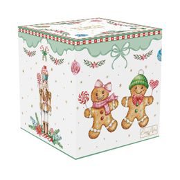 Vianočná porcelánová dóza na cukrovinky Let it Snow 11x15 cm, Easy Life