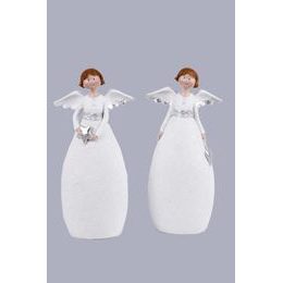 Anděl baculka v šatech bílý, 11x23,5x6cm