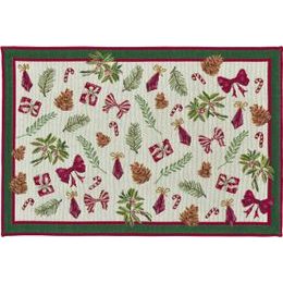 Vianočné gobelínové prestieranie na stôl Xmas Ornaments 32x48cm, Sander