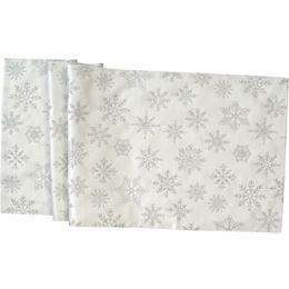 Vianočný behúň na stôl Cristallo Luce bielo-strieborný 50x140 cm, Sander